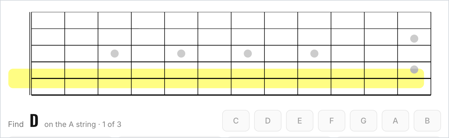 A Find question on the A string
