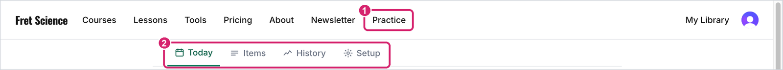 Practice link on a computer