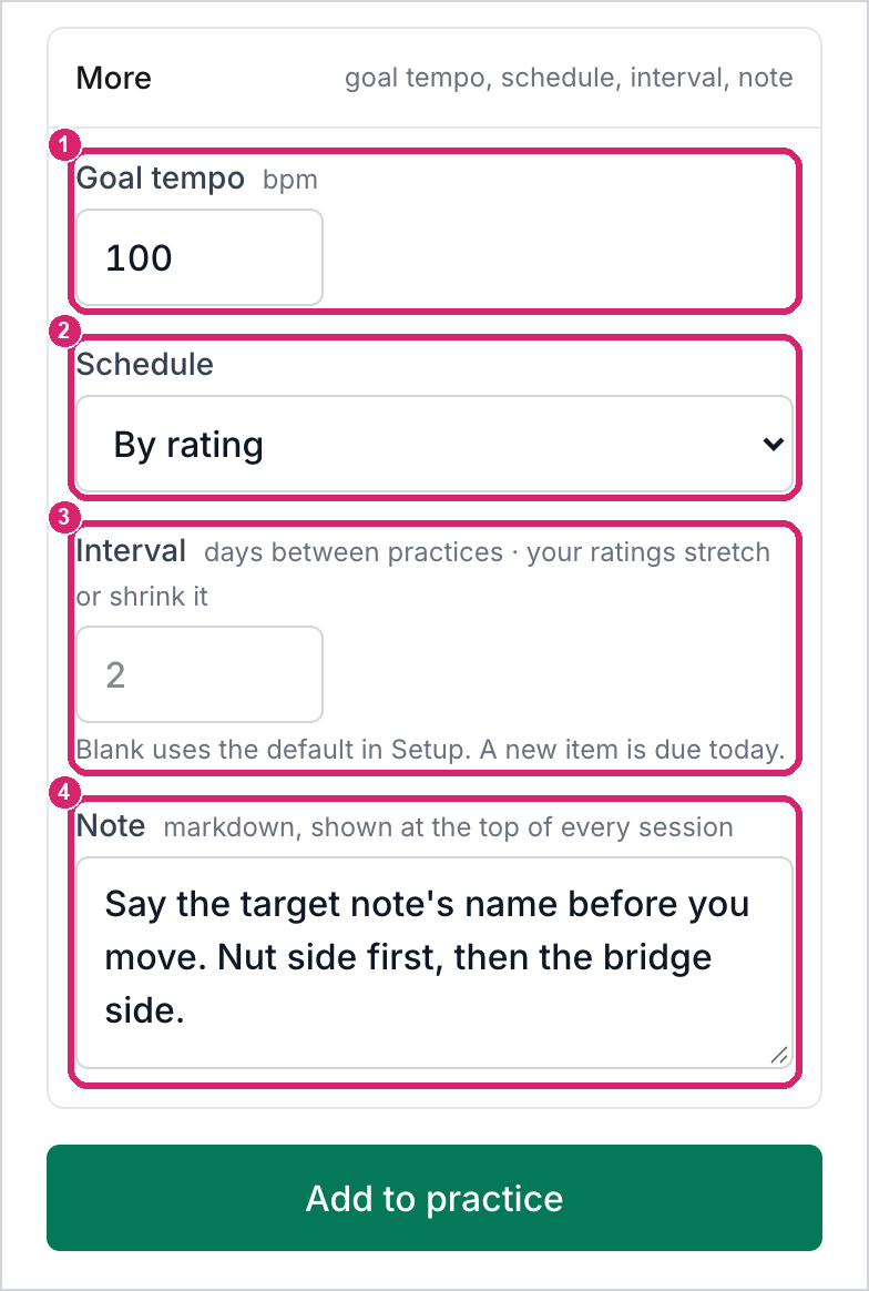 The More section of the sheet